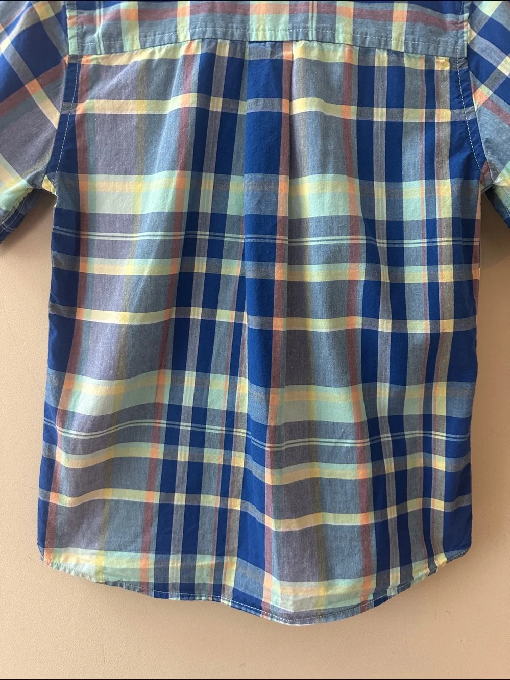 8/$25 The Children's Place Boys Size 7/8 Blue Short-Sleeve Button-Down Shirt